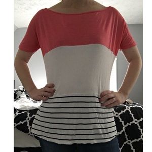 Pink Colorblock Top